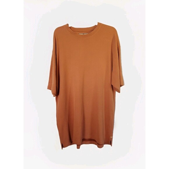 Tommy Bahama 70/30 Silk/Cotton Knit Orange T-Shirt Relaxed Fit Men's Size Large - Picture 1 of 4